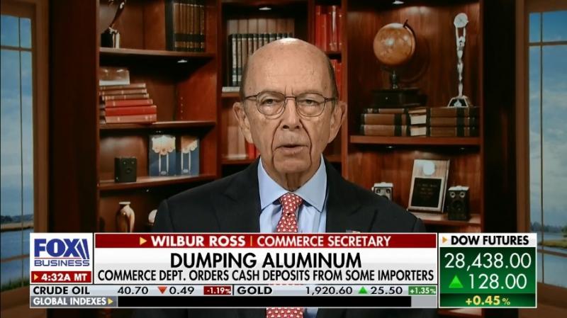 Wilbur Ross, aluminium, tôles